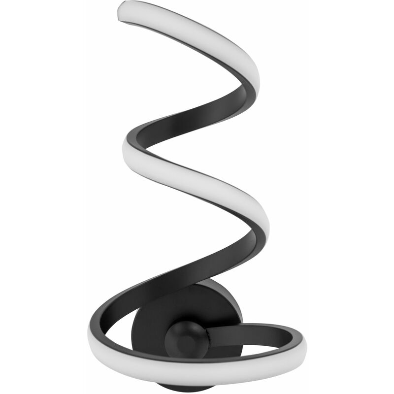 foto del prodotto applique da parete app829 w spring up nero opaco led spirale 1 punti luce 18 w 17x30cm