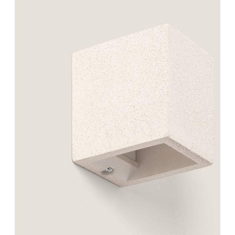 foto del prodotto applique da parete cemento doppia luce batam beige