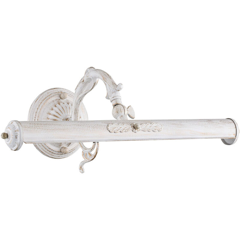 foto del prodotto applique da parete classico picasso metallo bianco 2 luci e14 25w