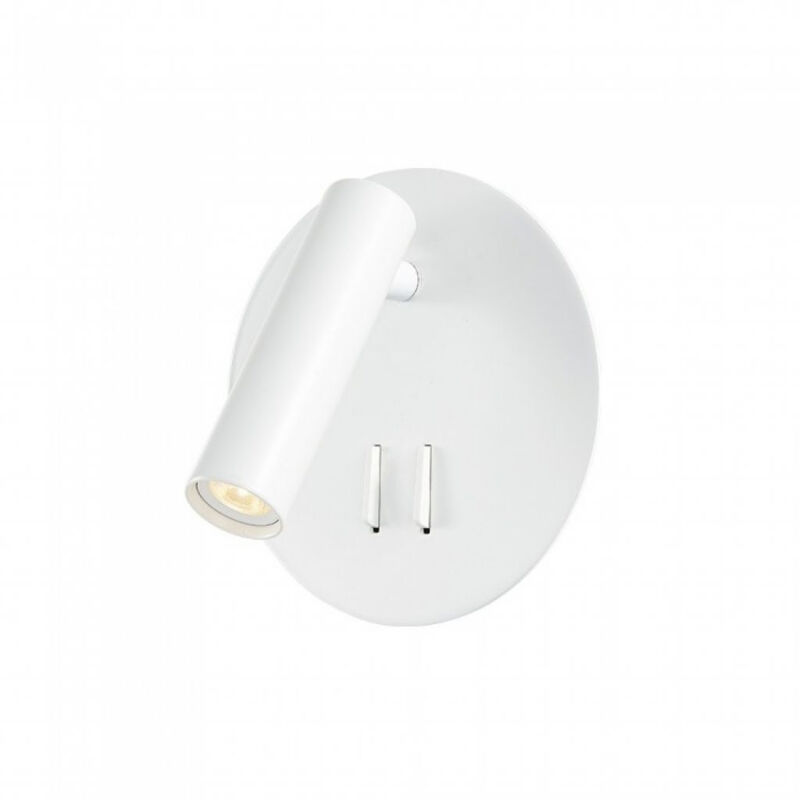 foto del prodotto applique da parete con 2 led chip cree tasti on off retroilluminata 6w faretto orientabile 3w 3000k - v-tac