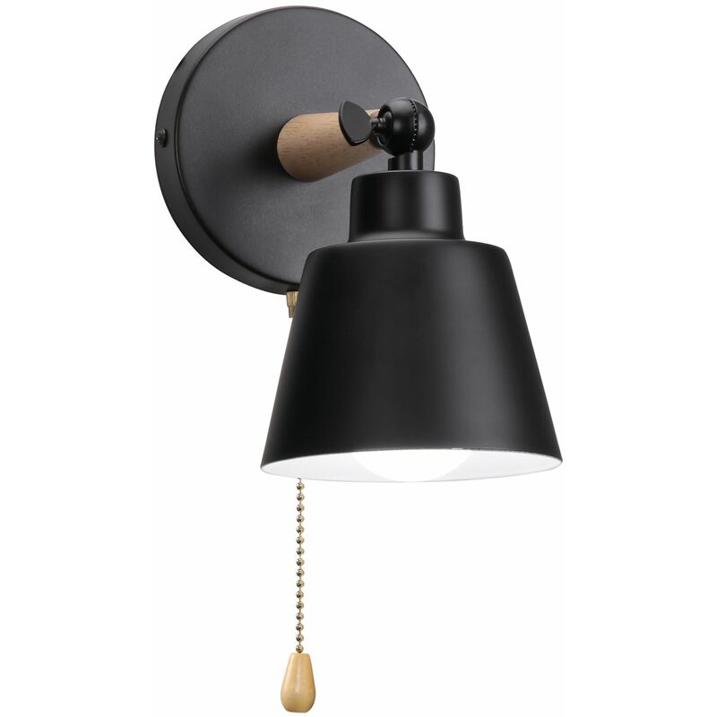 foto del prodotto applique da parete con interruttore, moderna lampada da parete con paralume regolabile e27 edison interno per soggiorno camera da letto sala da