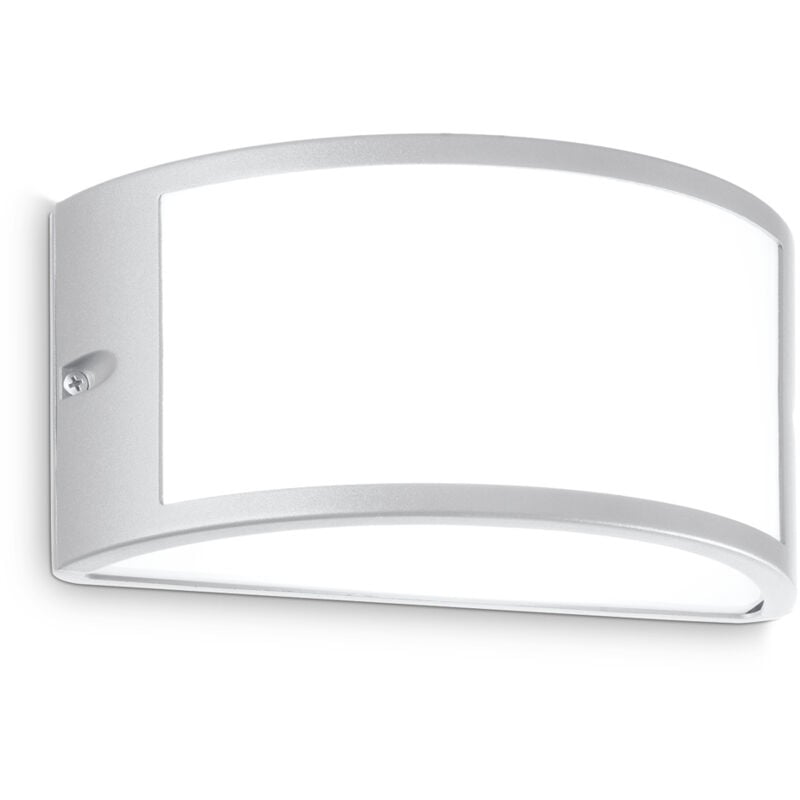 foto del prodotto applique da parete contemporanea rex alluminio grigio e27 60w ip44