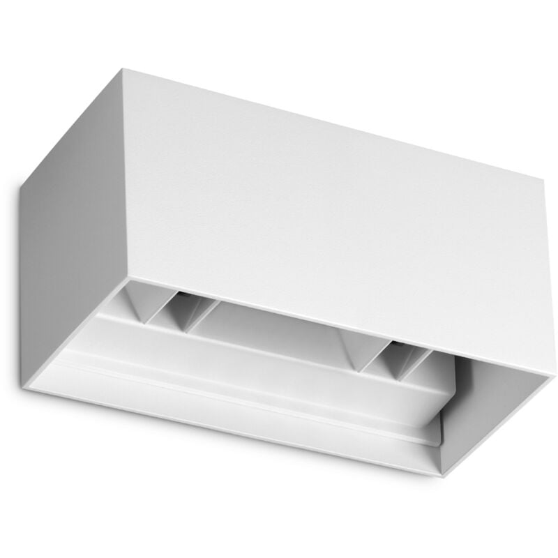 foto del prodotto applique da parete contemporaneo atom alluminio bianco led 25w 3000k ip54