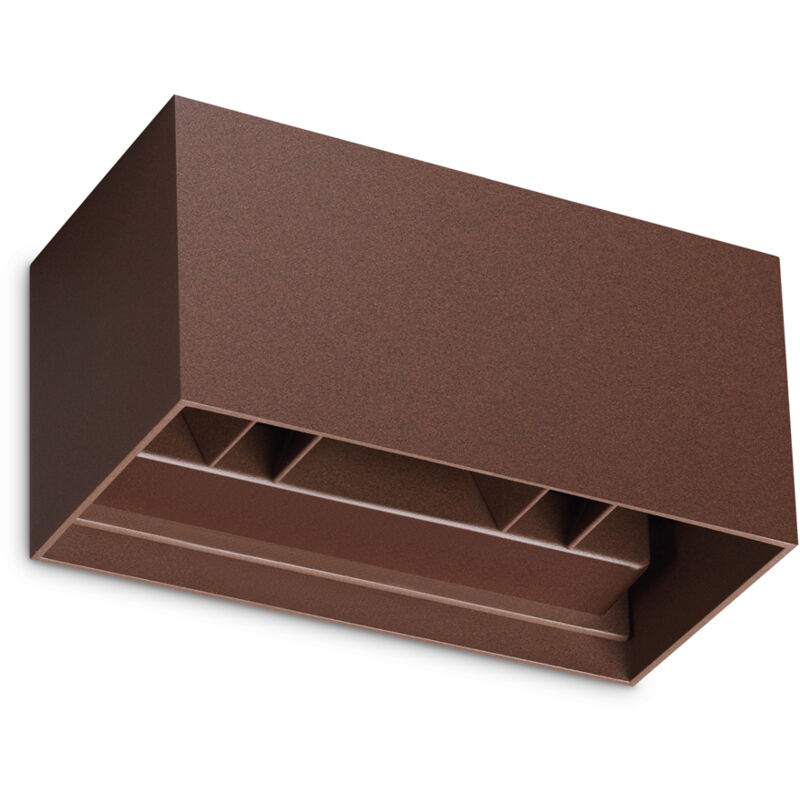 foto del prodotto applique da parete contemporaneo atom alluminio coffee led 25w 3000k ip54