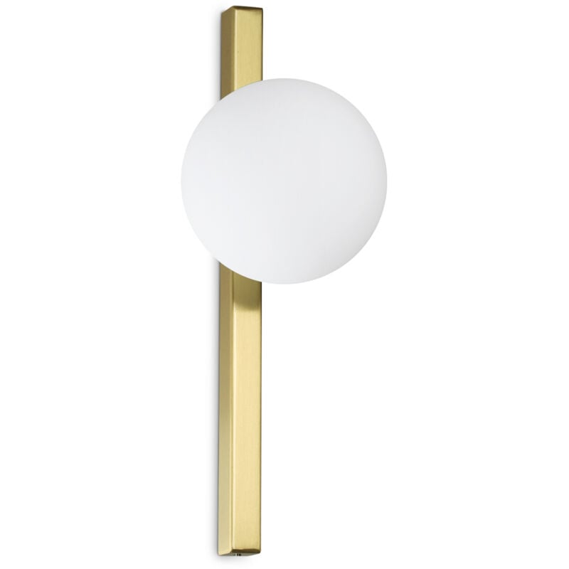 foto del prodotto applique da parete contemporaneo binomio metallo ottone 1 luce g9 4w 3000k ip20