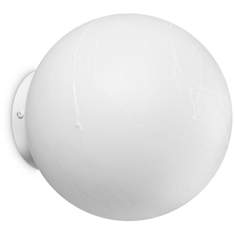 foto del prodotto applique da parete contemporaneo carta metallo bianco 1 luce e27 25w ip20