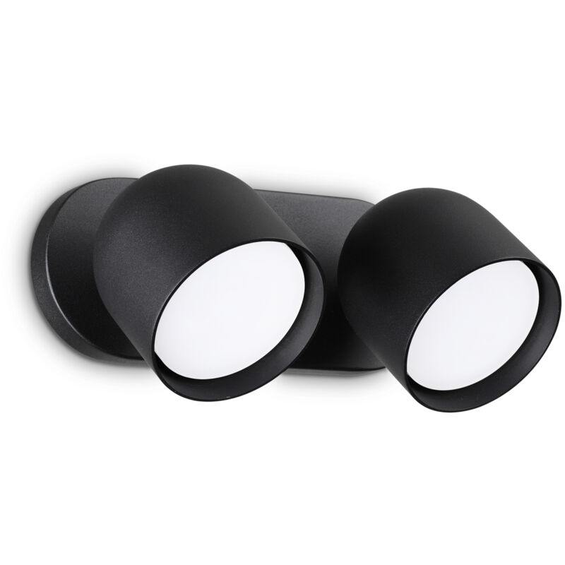 foto del prodotto applique da parete contemporaneo dodo metallo nero 2 luci gx53 15w 3000k ip20