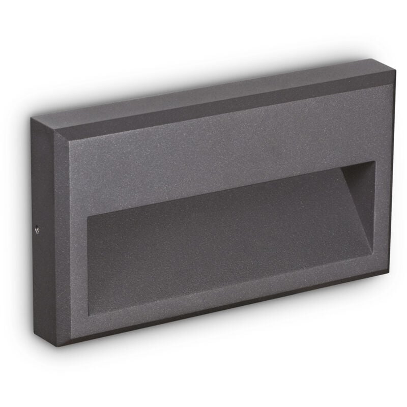 foto del prodotto applique da parete contemporaneo febe alluminio grigio led 6w 4000k ip65