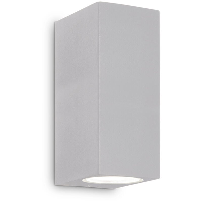 foto del prodotto applique da parete contemporaneo up alluminio grigio 2 luci g9 15w ip44