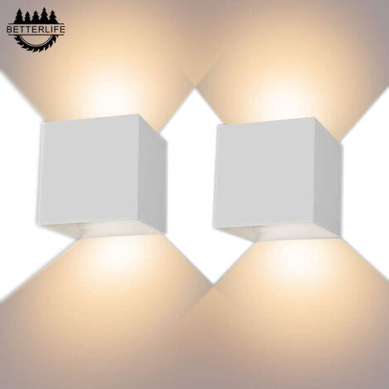 foto del prodotto applique da parete da 12 w, 2 confezioni da 3000 k, lampada da parete a led per esterni interni, lampada da parete per esterni regolabile, lampada da