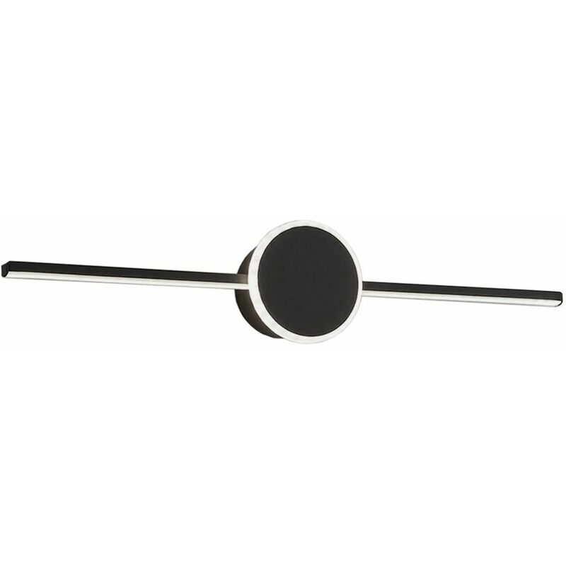 foto del prodotto applique da parete del bagno app850 1w ovale nero 80cm led 1 punti luce 81x8x10cm