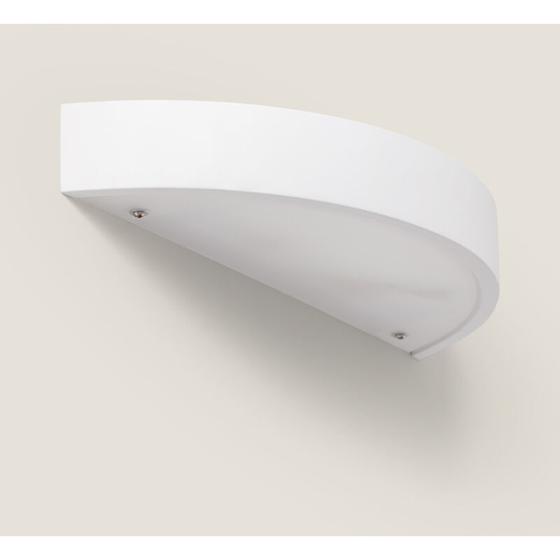 foto del prodotto applique da parete di gesso doppia illuminazione upinde bianco