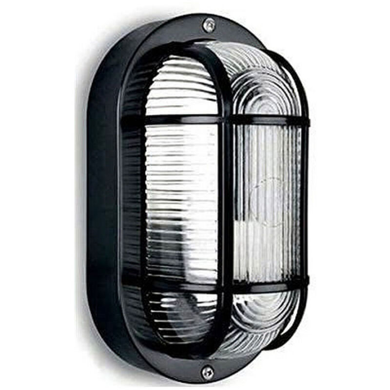 foto del prodotto applique da parete edm 34351 tarragona nero plastica 40 w e27