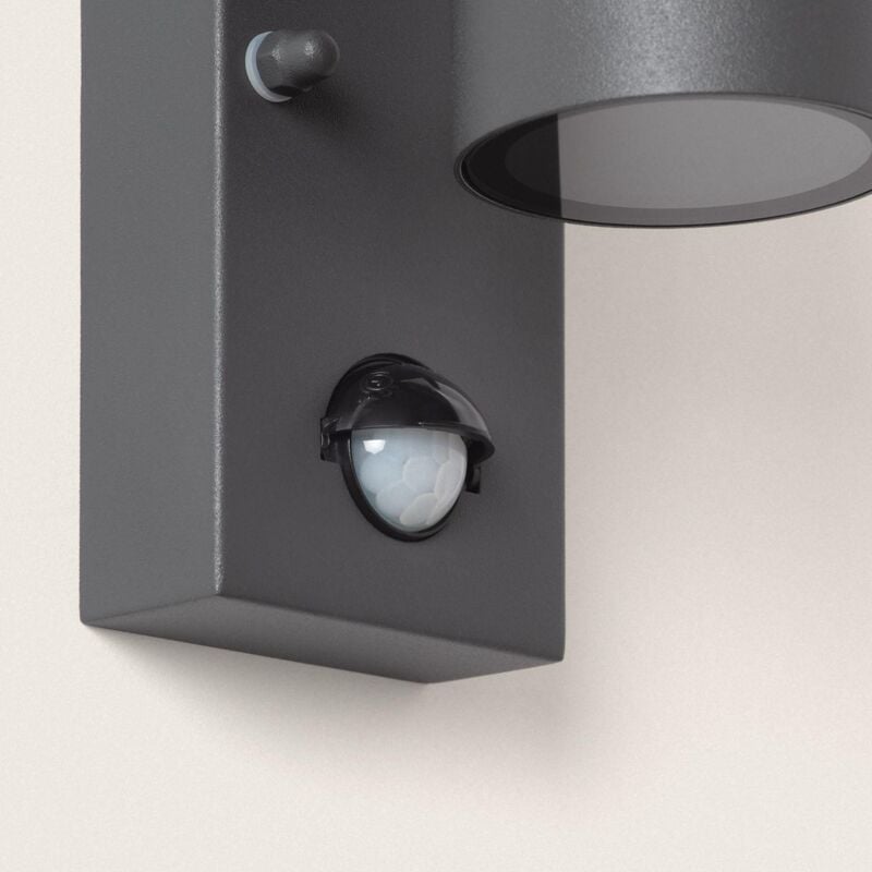 foto del prodotto applique da parete esterno acciaio inossidabile con sensore pir stone antracite