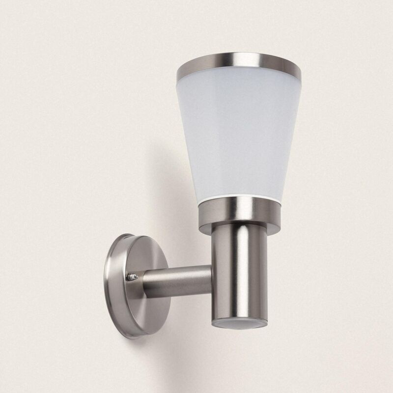foto del prodotto applique da parete esterno acciaio inox idun argento