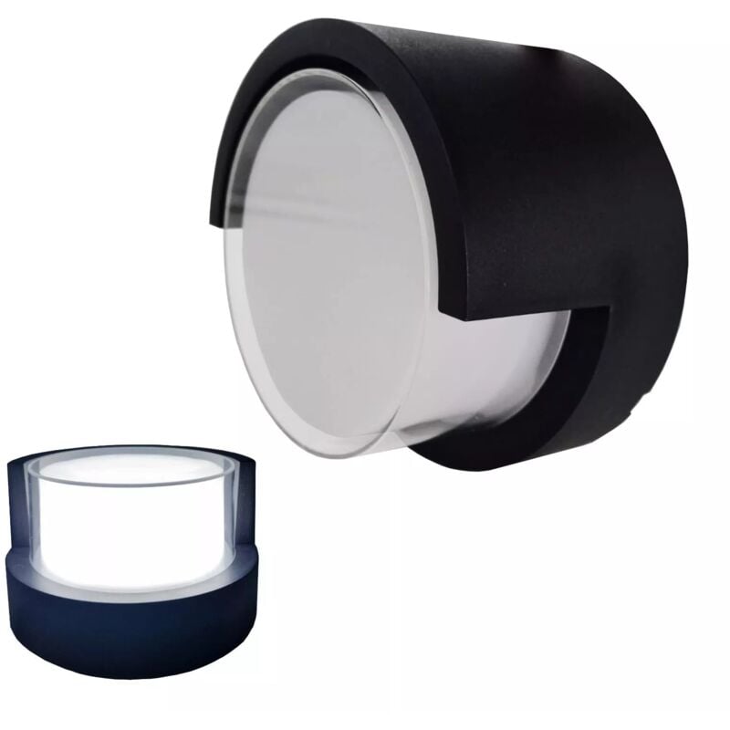 foto del prodotto applique da parete esterno led 15w 1500 lumen impermeabile ip65 rotondo 4000k maka