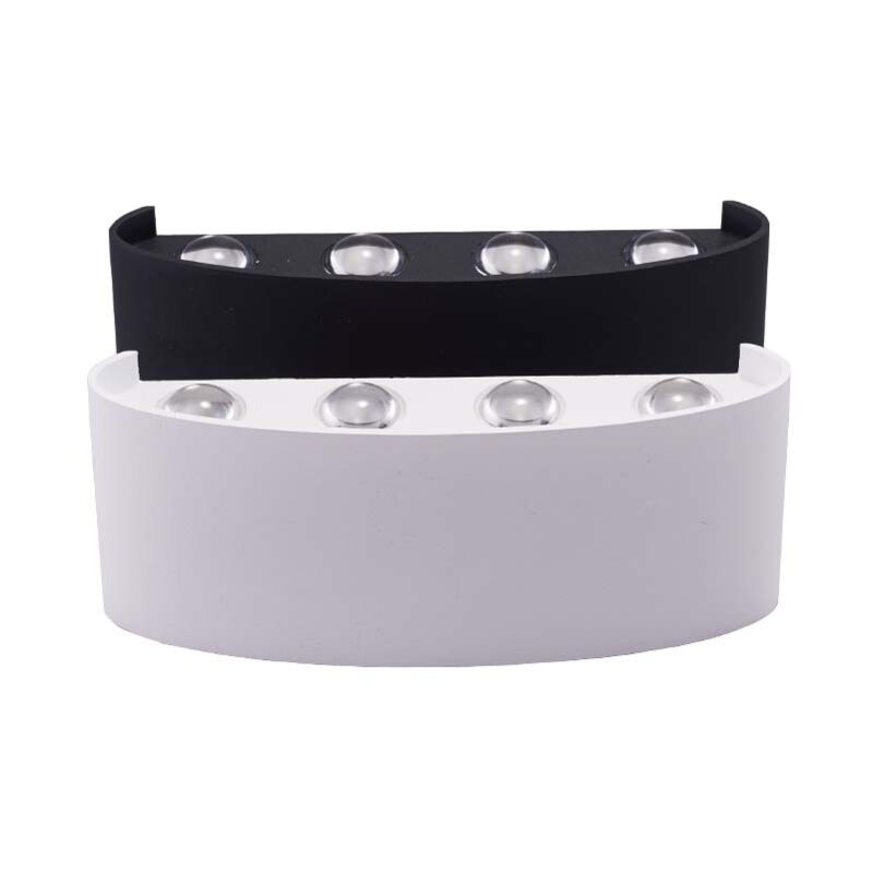 foto del prodotto applique da parete in alluminio impermeabile 8led 8w ac85 265v, luce calda, semplice e creativa