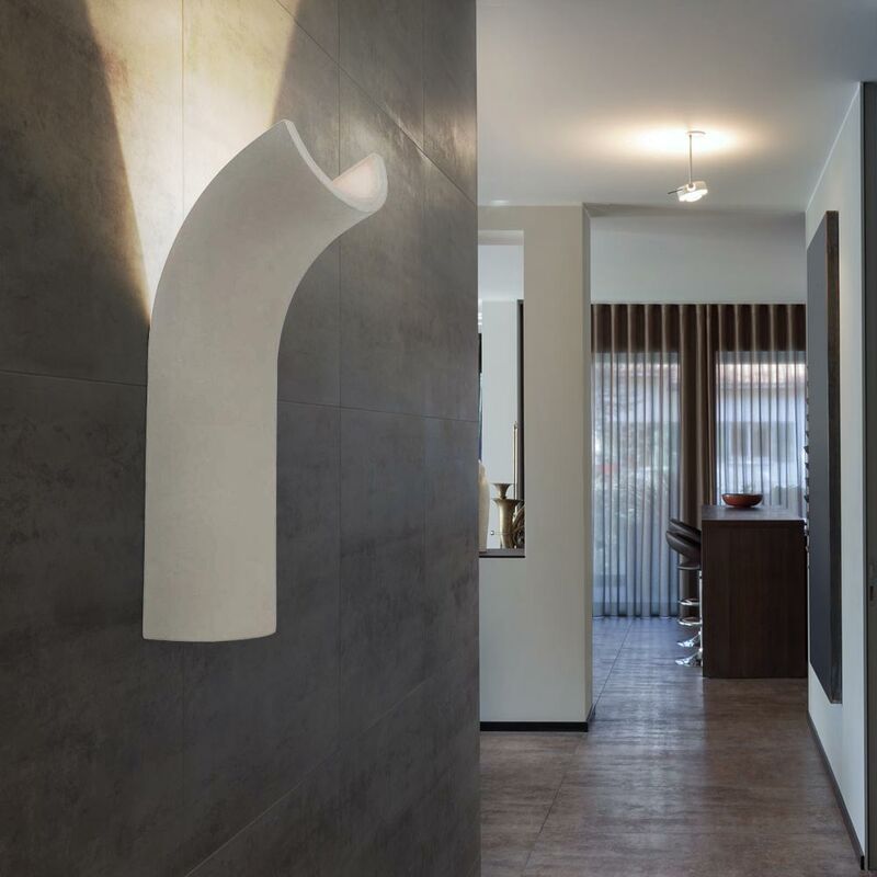 foto del prodotto applique da parete in cemento led, faretto da parete grigio cemento, lampada da soggiorno a led, illuminazione indiretta, 1x led 4,2w 200lm bianco