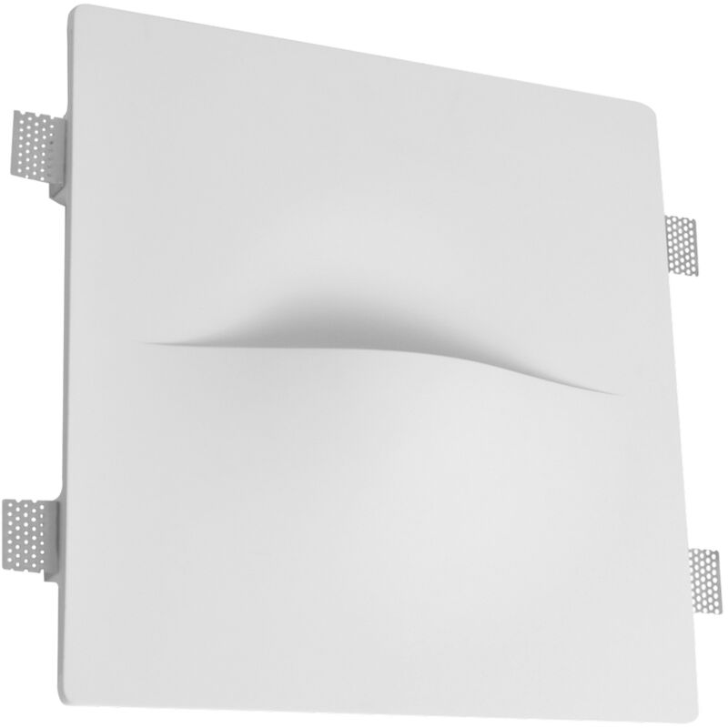 foto del prodotto applique da parete in gesso g9 da incasso quadrata novaline