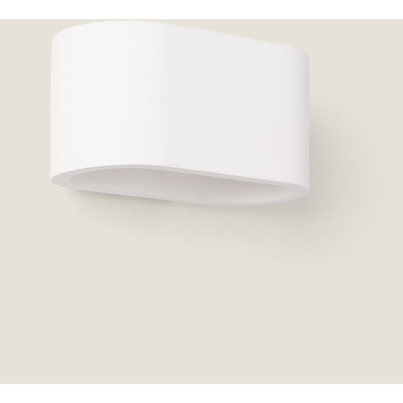 foto del prodotto applique da parete in gesso iluminazione doppia merton bianco
