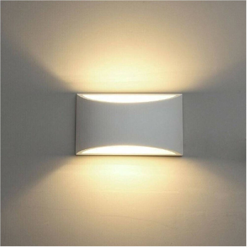 foto del prodotto applique da parete in gesso verniciabile doppia luce g9 lampada moderna gs e14 trade shop traesio