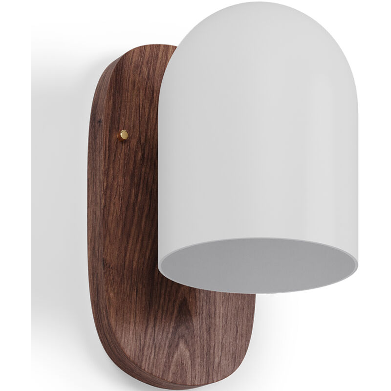 foto del prodotto applique da parete in legno e metallo guee marrone