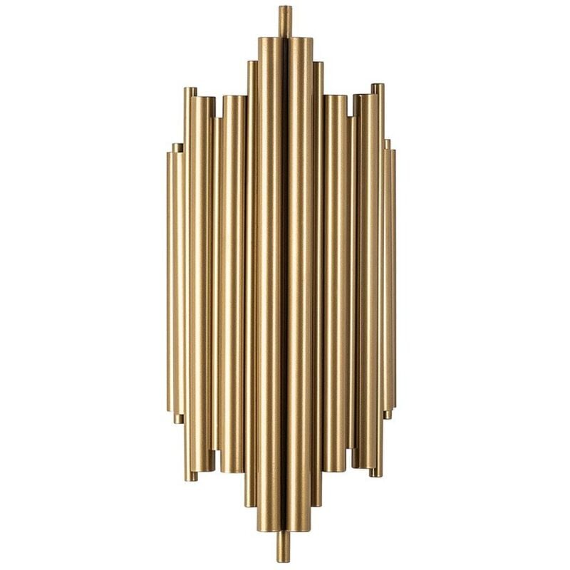 foto del prodotto applique da parete in metallo dorato h50 cm reis