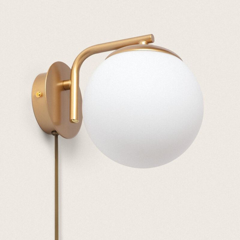 foto del prodotto applique da parete in metallo e vetro moonlight cosmic oro