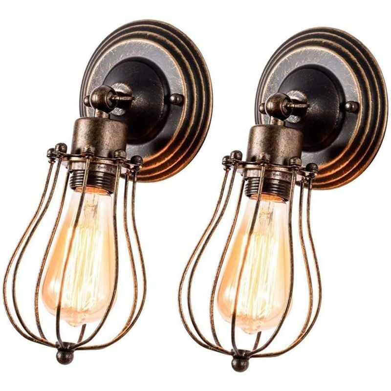 foto del prodotto applique da parete industriale, lampada a sospensione vintage, 1 confezione bronzo strofinato a olio 
