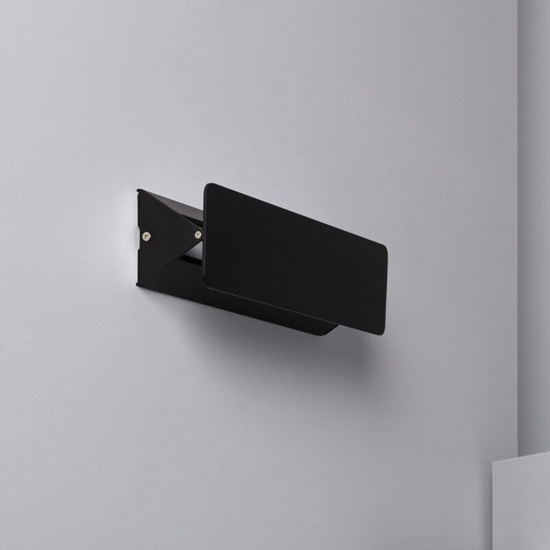 foto del prodotto applique da parete led 10w alluminio temis nero 3000k bianco caldo