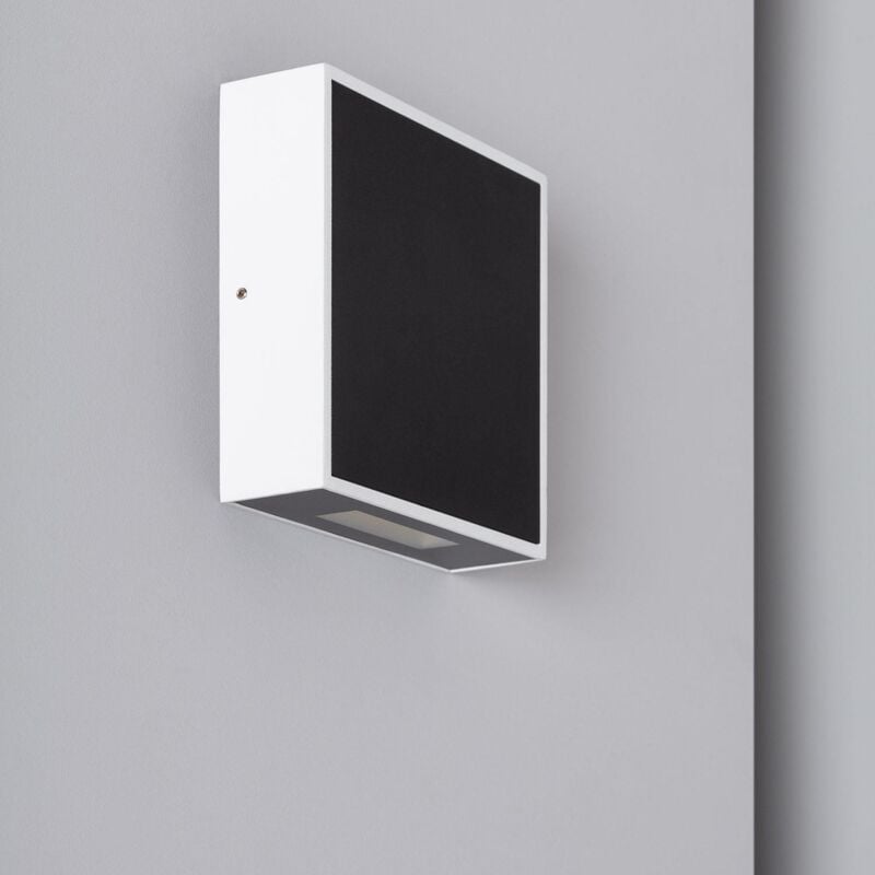 foto del prodotto applique da parete led 6w in alluminio roma nero 3000k bianco caldo