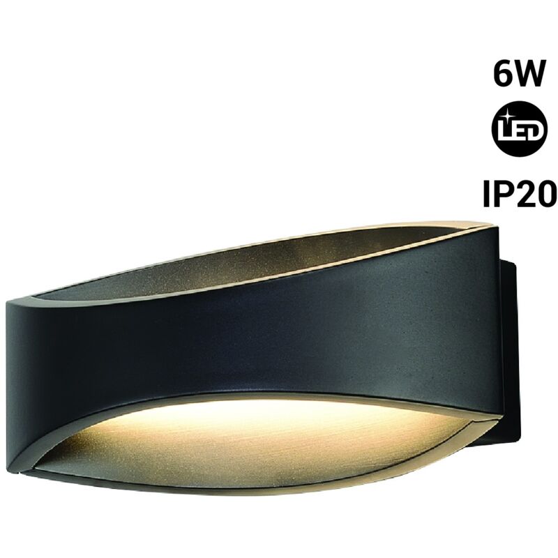 foto del prodotto applique da parete led bidirezionale ip20 3000k 6w