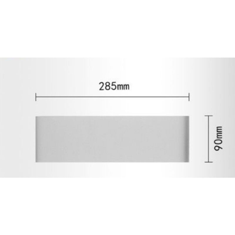 foto del prodotto applique da parete led doppia emissione di luce lampada a muro bianco rettangolare design moderno per camera soggiorno bagno calda