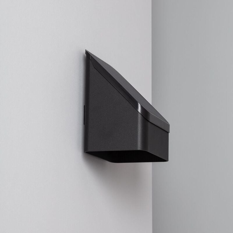 foto del prodotto applique da parete led solare alluminio per esterni con sensore di movimento radar namib 4000k bianco naturale