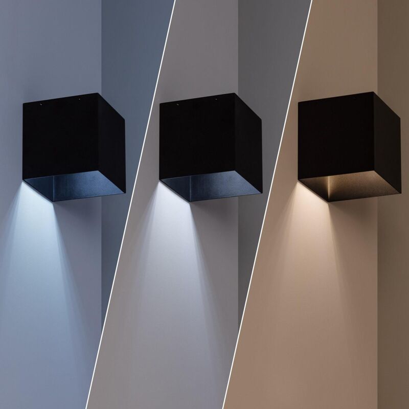 foto del prodotto applique da parete led solare per esterni con sensore di movimento radar rabat bianco freddo 6000k