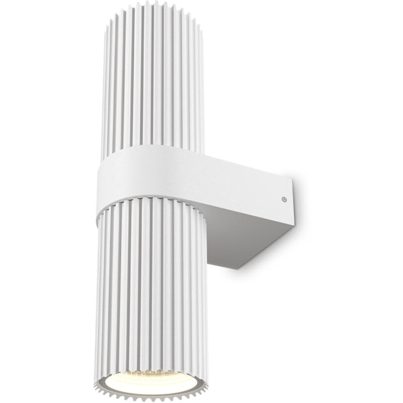 foto del prodotto applique da parete moderno dynamics alluminio bianco 2 luci gu10 50w
