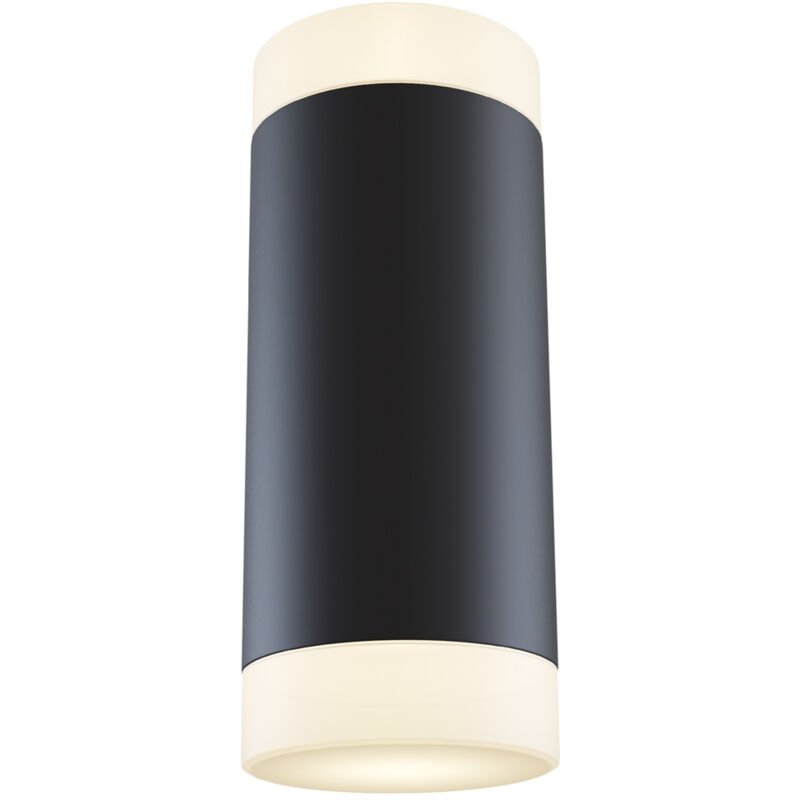 foto del prodotto applique da parete moderno kilt alluminio nero luce led integrato 10w