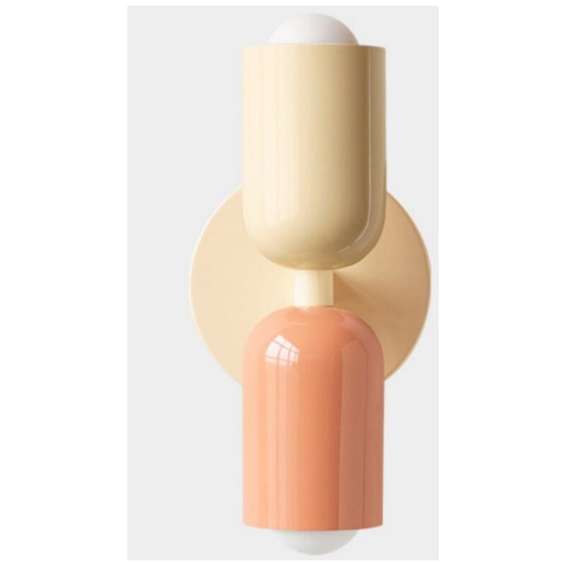 foto del prodotto applique da parete moderno lampada da parete up down lampade muro interno color crema rosa