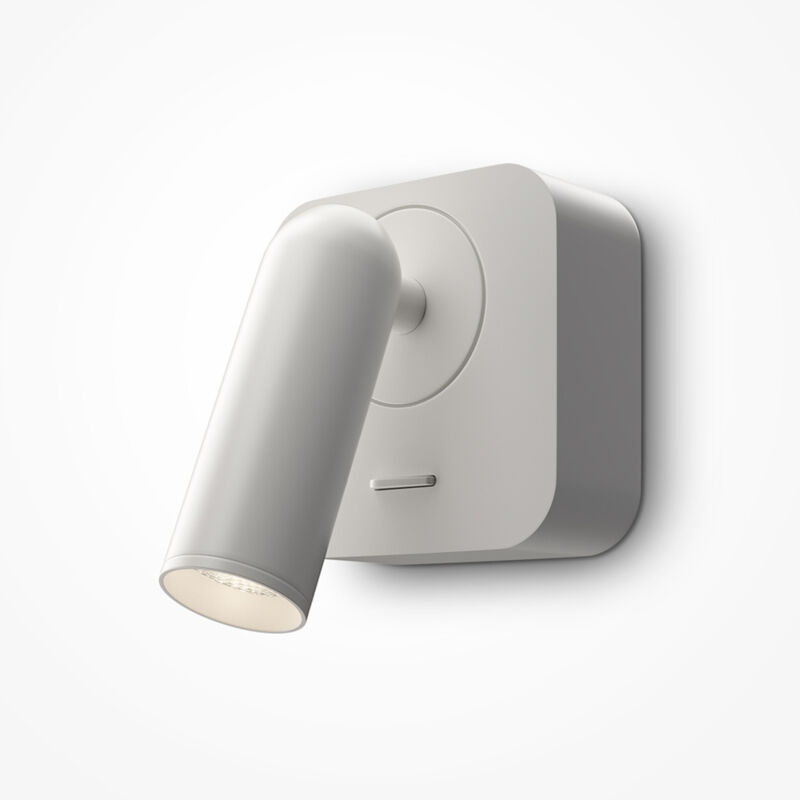 foto del prodotto applique da parete moderno mirax metallo bianco luce led integrato 3w ip20