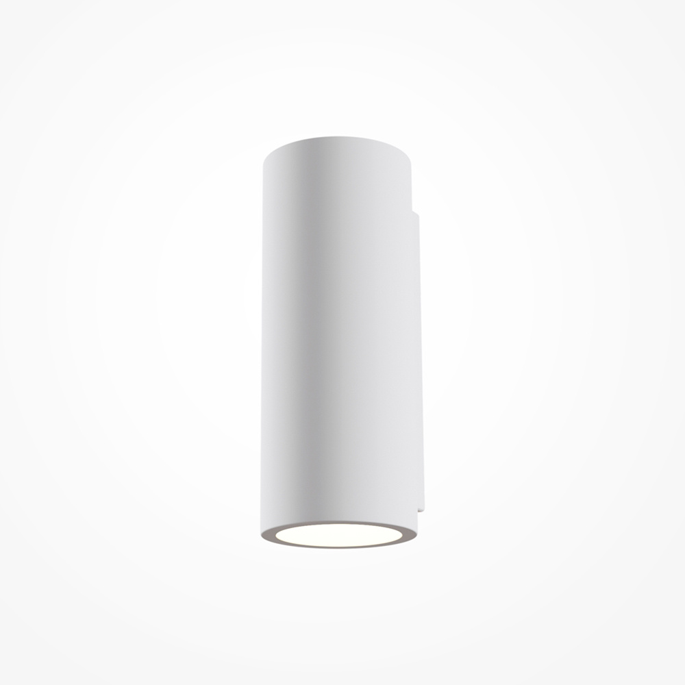 foto del prodotto applique da parete moderno parma pietra cemento gesso bianco 2 luci gu10 5w