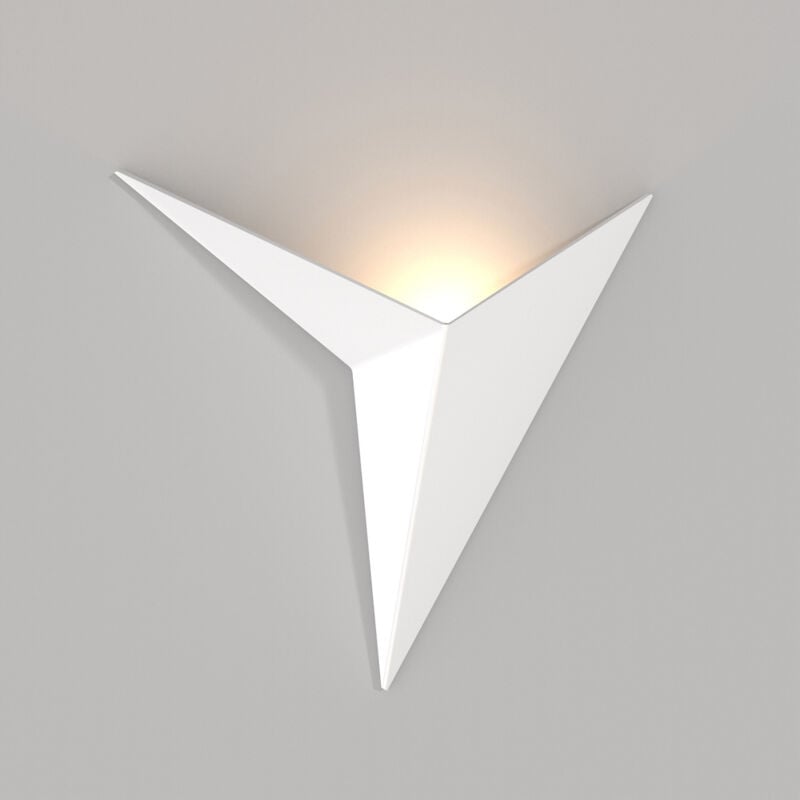 foto del prodotto applique da parete moderno trame metallo bianco luce led integrato 3w