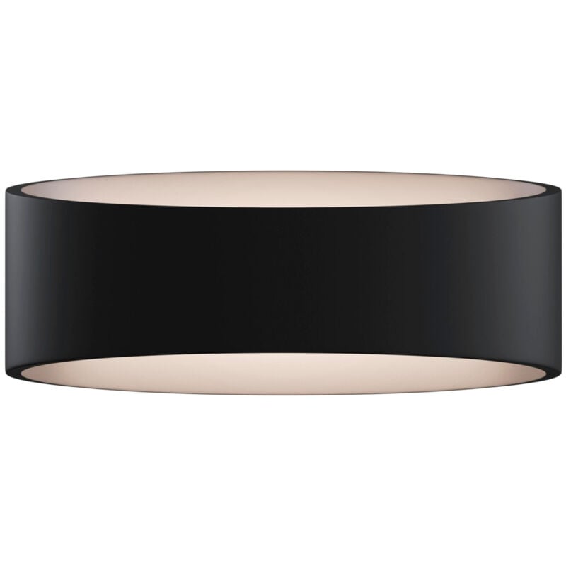 foto del prodotto applique da parete moderno trame metallo nero luce led integrato 6w