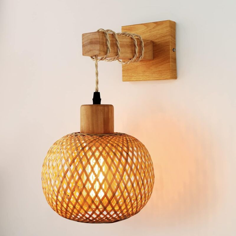 foto del prodotto applique da parete per camera da lettoapplique da parete per camera da letto, lampada da parete in legno, lampada da terra, illuminazione a scudo per