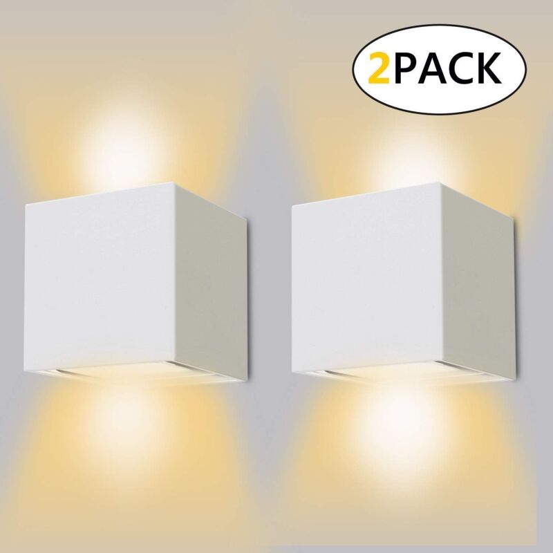 foto del prodotto applique da parete per esterni a led 12w lampada da parete per interni 3000k bianco caldo design impermeabile ip65 applique da parete per esterni per