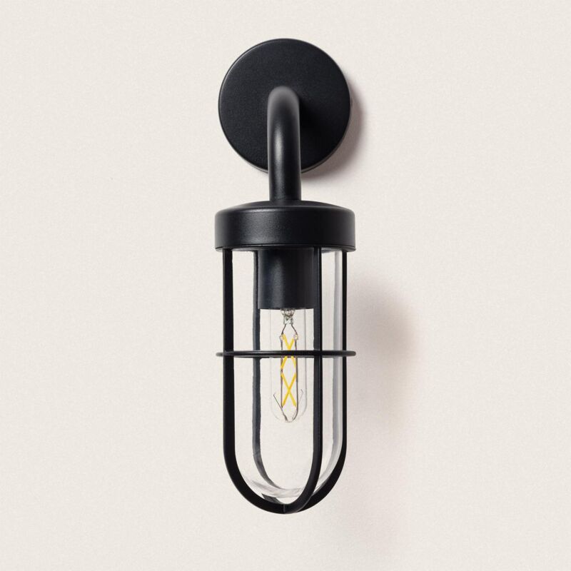 foto del prodotto applique da parete per esterni acciaio inox logan nero