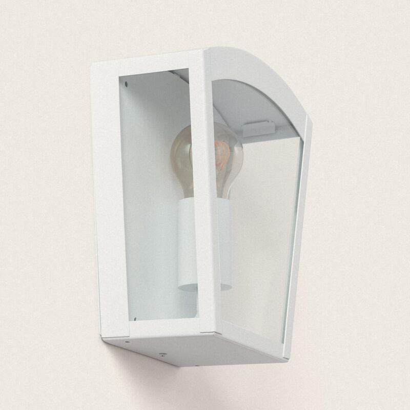 foto del prodotto applique da parete per esterni acciaio inox zinnia bianco