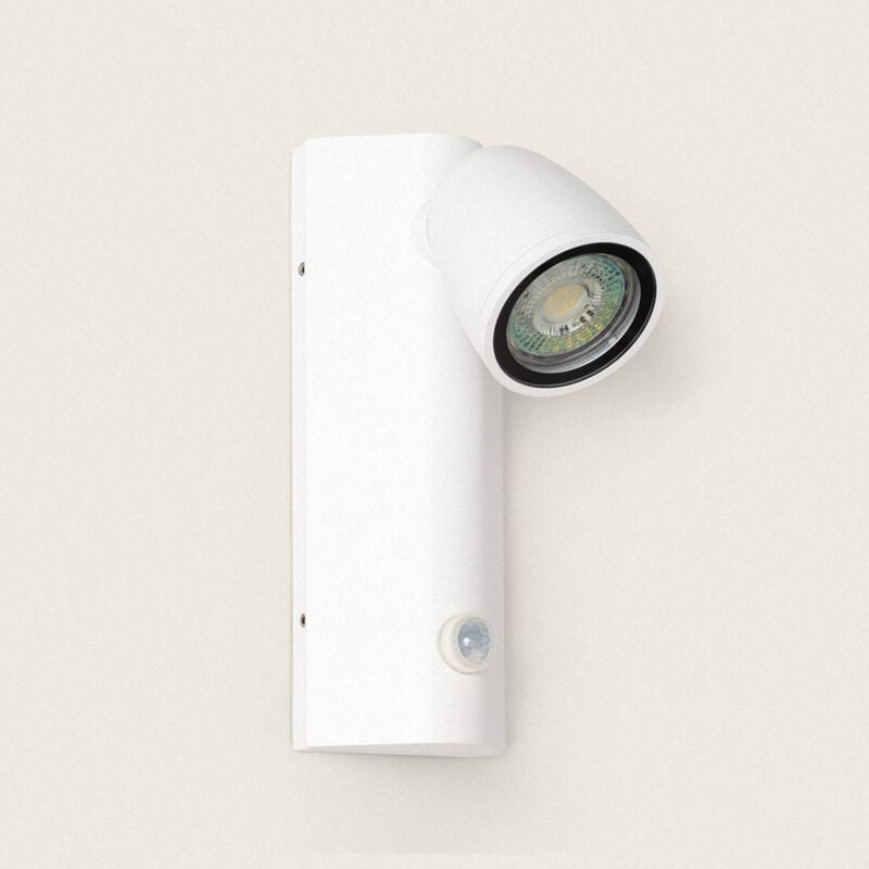 foto del prodotto applique da parete per esterni alluminio con sensore di movimento abel bianco