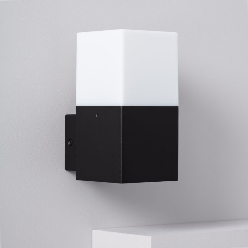 foto del prodotto applique da parete per esterni alluminio domus nero