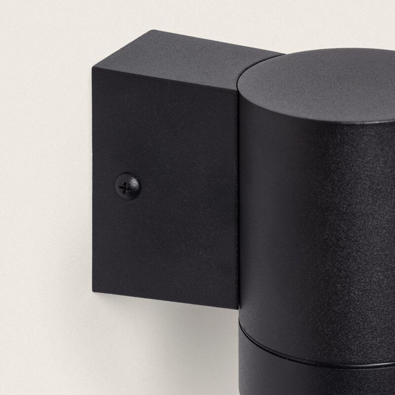 foto del prodotto applique da parete per esterni alluminio oakham nero nero