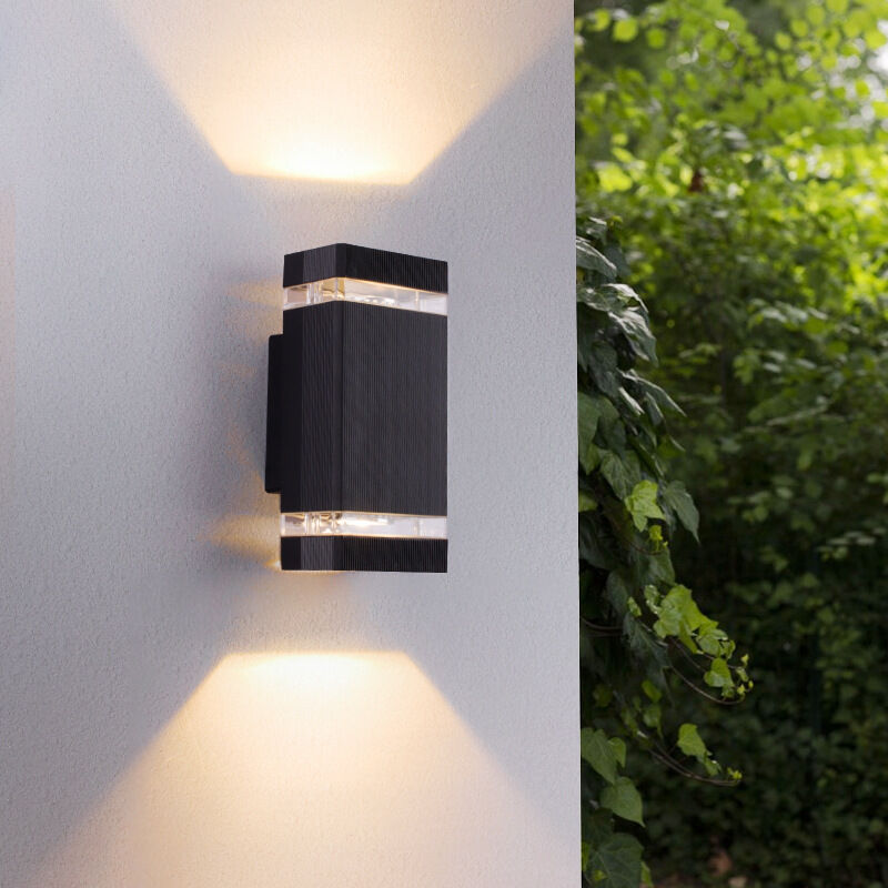 foto del prodotto applique da parete per esterni, applique da parete per esterni color sabbia, ip65 impermeabile, illuminazione esterna per casa, portico e ingresso
